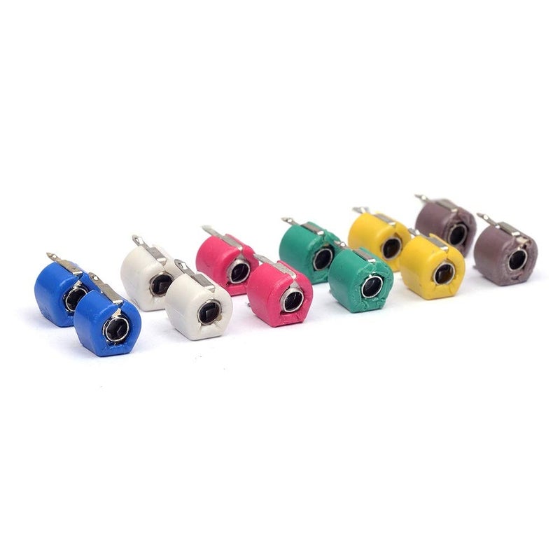 Cylewet 12Pcs Trimmer Variable Capacitance Ceramic 6mm Capacitor Kit 5PF 10PF 20PF 30PF 40PF 60PF for Arduino (Pack of 12) CYT1018 - Image 1